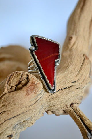 Rosarita Lightning Bolt Sterling Silver Ring (Size 10)