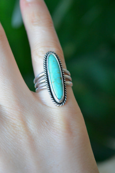Patagonia Turquoise Sterling Silver Ring (Size 6)