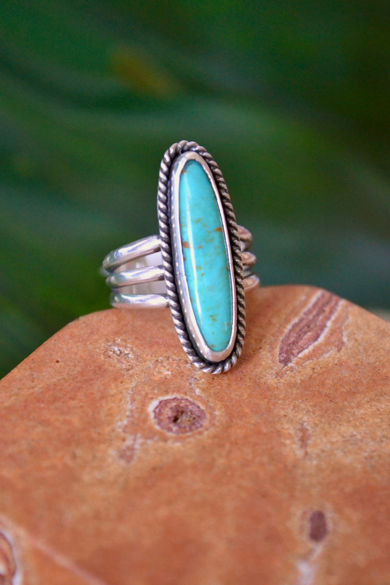 Patagonia Turquoise Sterling Silver Ring (Size 6)