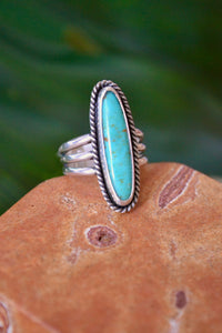 Patagonia Turquoise Sterling Silver Ring (Size 6)