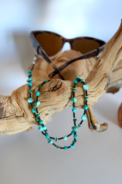 Teal & Black Beaded 2-in-1 Lanyard or Necklace