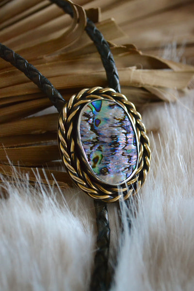 Abalone Bolo Tie