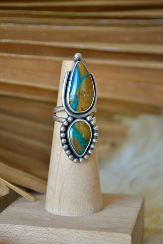 Peruvian Opal Sterling Silver Ring (Size 5.75)
