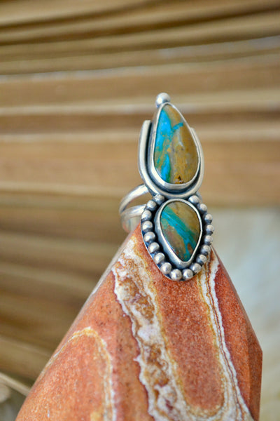 Peruvian Opal Sterling Silver Ring (Size 5.75)