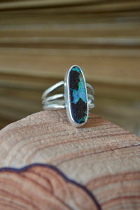 Boulder Opal Sterling Silver Ring (Size 8.5)