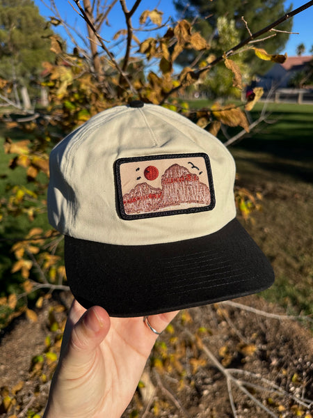 Red Rock Patch Two-Tone Cotton Hats