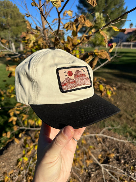 Red Rock Patch Two-Tone Cotton Hats