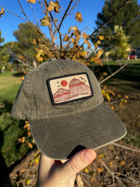 Red Rock Patch Classic Washed Dad Hat