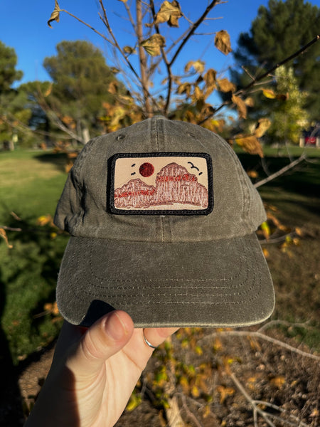 Red Rock Patch Classic Washed Dad Hat