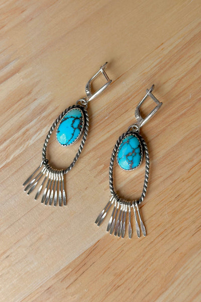 Egyptian Turquoise Dangle Earrings