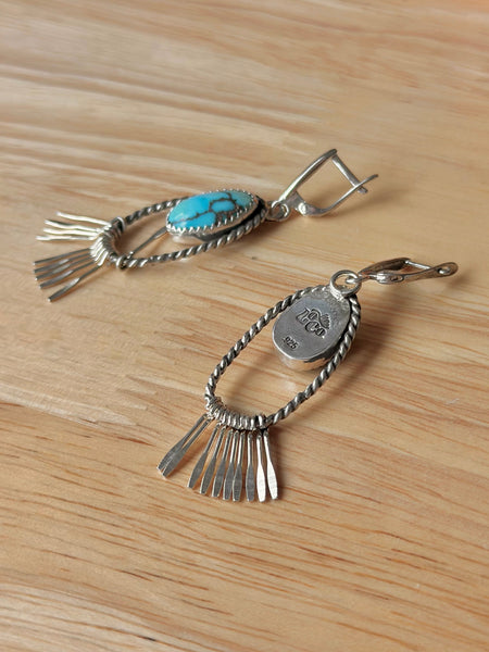 Egyptian Turquoise Dangle Earrings