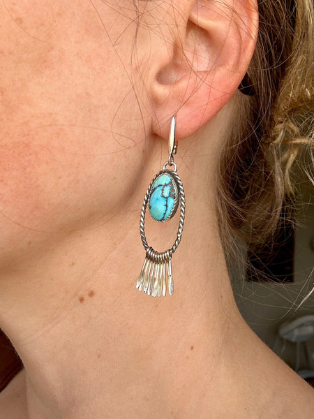 Egyptian Turquoise Dangle Earrings