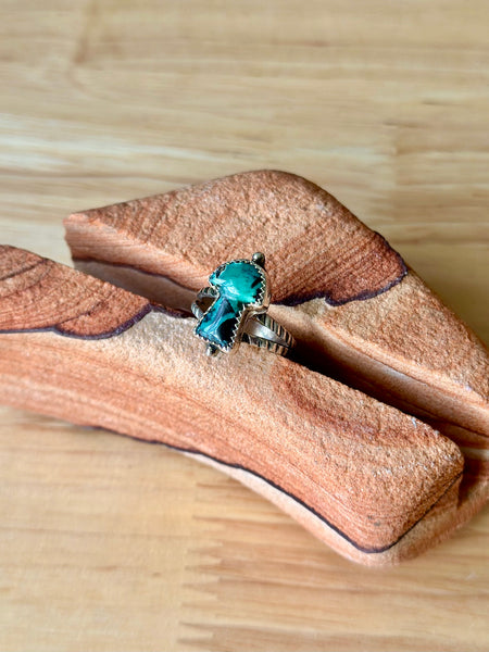 Apache Variscite Sterling Silver Ring (Size 5.5)