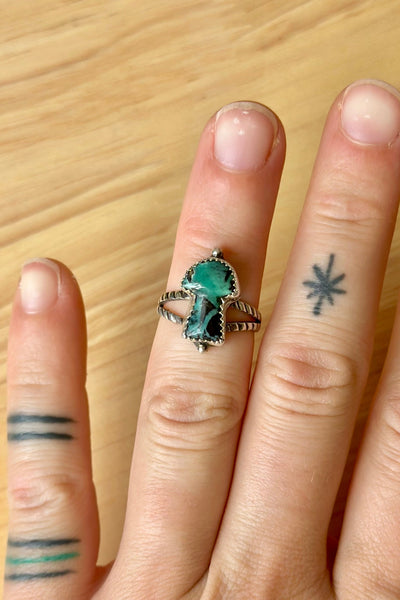 Apache Variscite Sterling Silver Ring (Size 5.5)