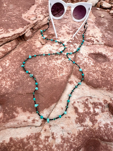 Teal & Black Beaded 2-in-1 Lanyard or Necklace