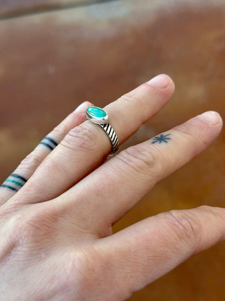 The Jacque Ring - Campito Turquoise Sterling Silver Ring (Size 6.75)