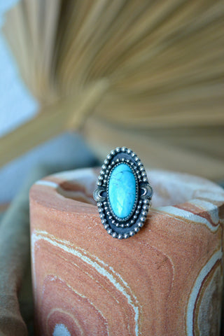 Turquoise Sterling Silver Ring (Size 5.25)