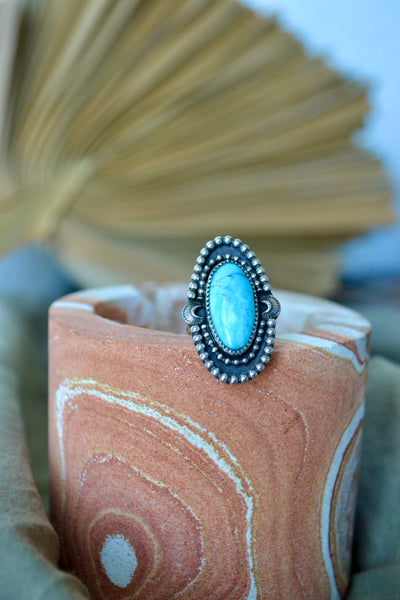 Turquoise Sterling Silver Ring (Size 5.25)