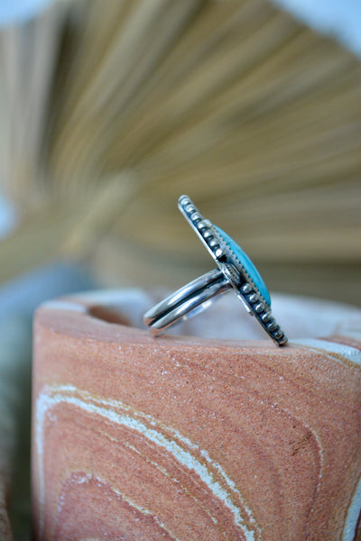 Turquoise Sterling Silver Ring (Size 5.25)