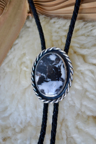 Zebra Jasper Bolo Tie