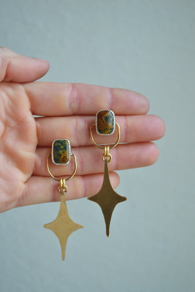 [ARCHIVES] Rainforest Jasper Vegas Star Dangles