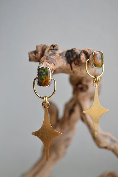 [ARCHIVES] Rainforest Jasper Vegas Star Dangles
