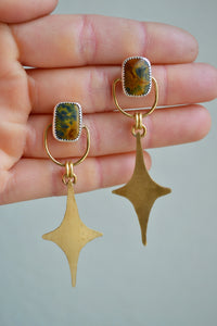 [ARCHIVES] Rainforest Jasper Vegas Star Dangles