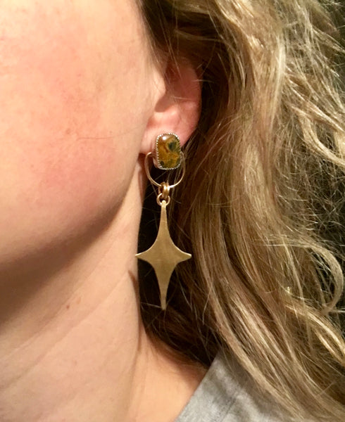 [ARCHIVES] Rainforest Jasper Vegas Star Dangles
