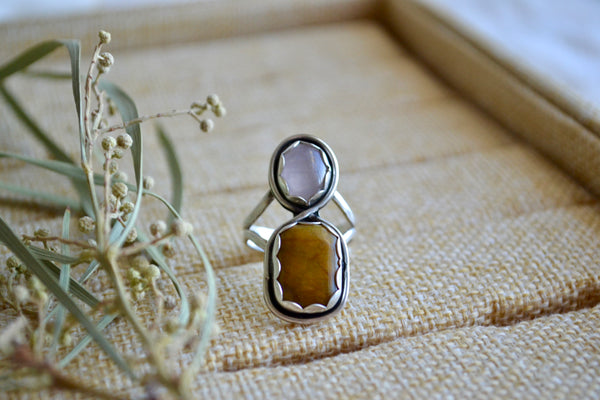 [ARCHIVES] Rose Quartz & Yellow Agate (Size 7)