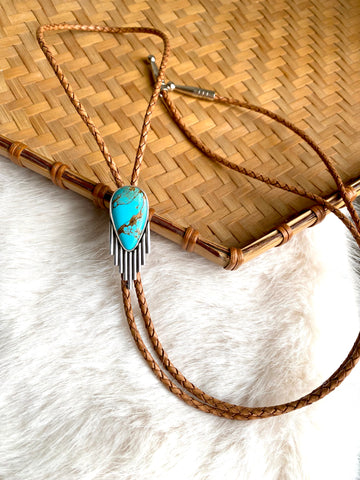 Kingman Turquoise Bolo Tie